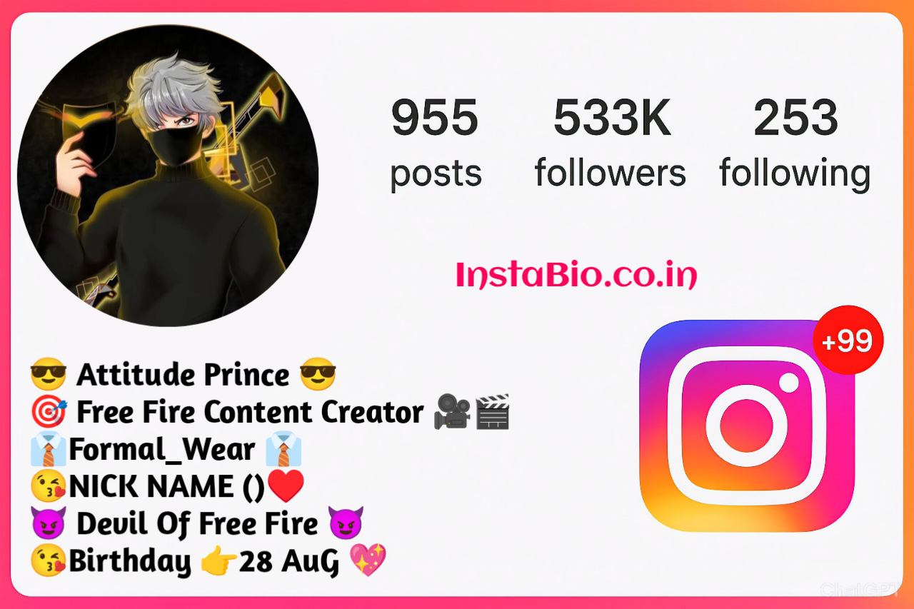 Free Fire Instagram Bio
