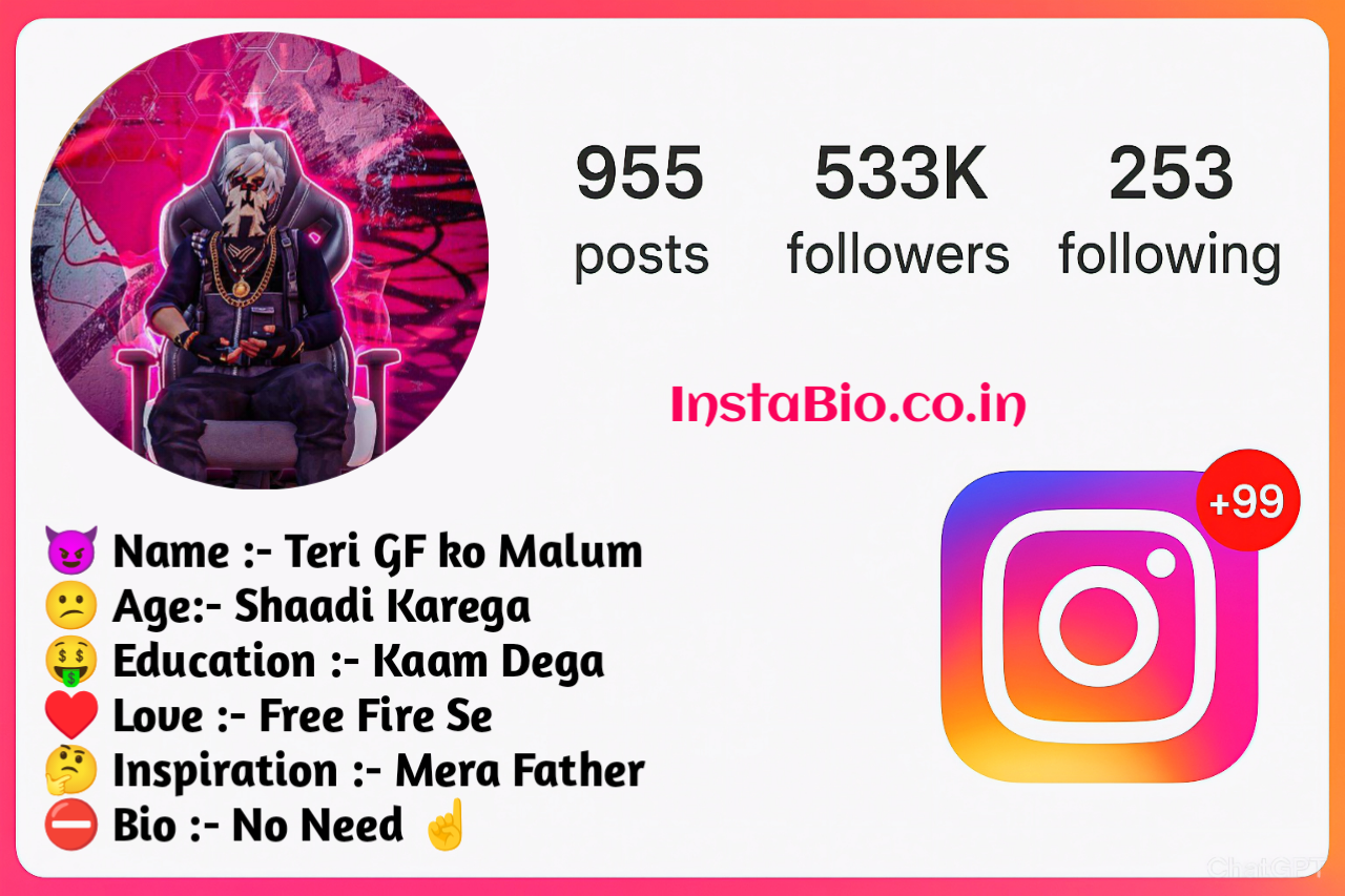 Free Fire Instagram Bio