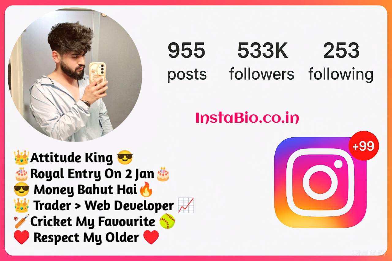 Short Instagram Bio For Boys