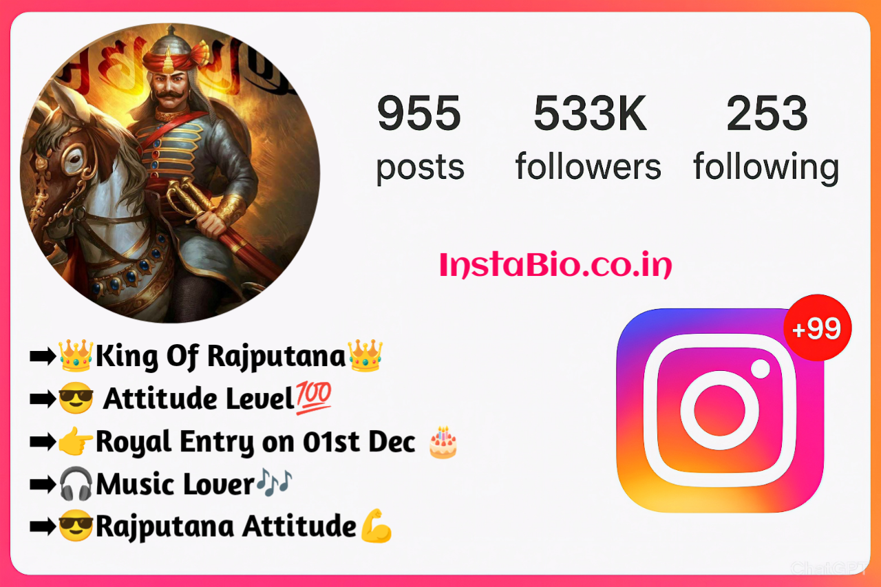 Short Instagram Bio For Rajput
